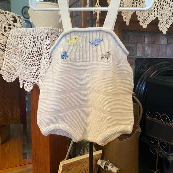 Vintage Nann-Knits by Nannette Infant Boys 2 piece Jon Jon size 18 months - Picture 4 of 16